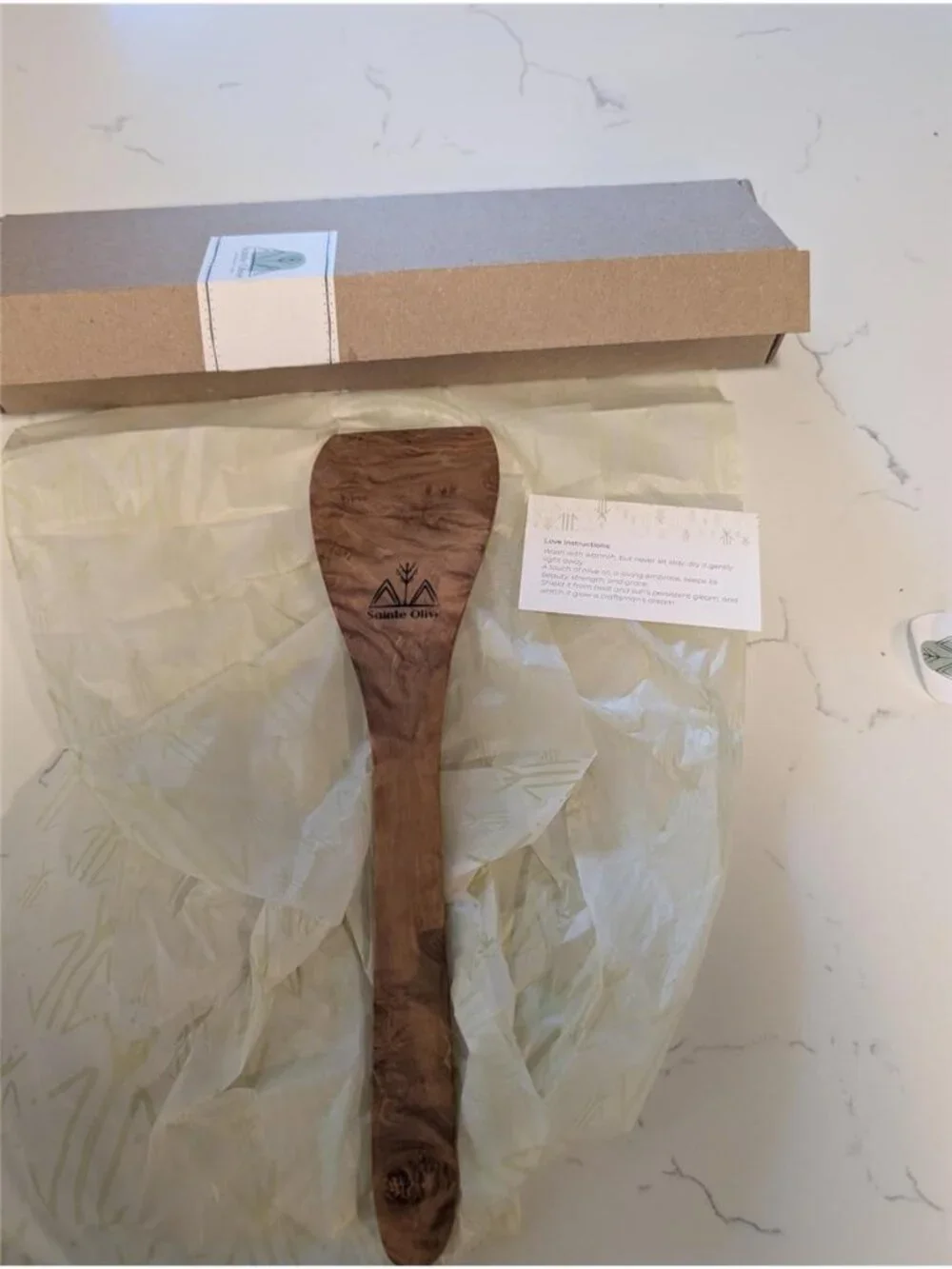 Handmade 12 Inch Olive Wood Cooking Spatula